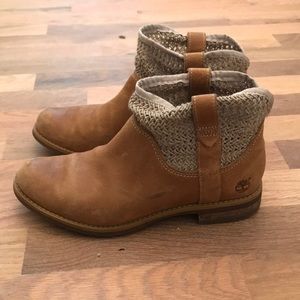 Timberland camel booties size 6